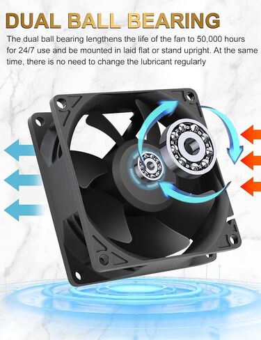 EC Cooling Fan 110V 115V 120V 220V 240V 92mm X 25mm AC High Speed Dual Ball Bearing for Receiver PS4 Cabinet Xbox Greenhouse Cooling in Saudi Arabia