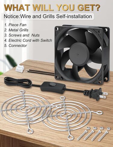 EC Cooling Fan 110V 115V 120V 220V 240V 92mm X 25mm AC High Speed Dual Ball Bearing for Receiver PS4 Cabinet Xbox Greenhouse Cooling in Saudi Arabia