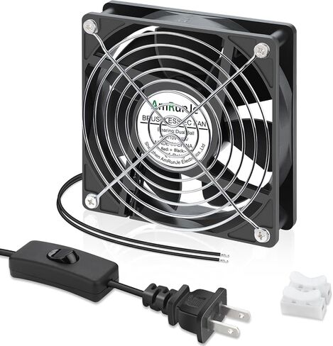 EC Cooling Fan 110V 115V 120V 220V 240V 92mm X 25mm AC High Speed Dual Ball Bearing for Receiver PS4 Cabinet Xbox Greenhouse Cooling in Saudi Arabia