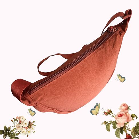 Crescent Bag for Women Men Small Nylon Crossbody Lightweight Shoulder Purse Travel Waist Bag in Saudi Arabia