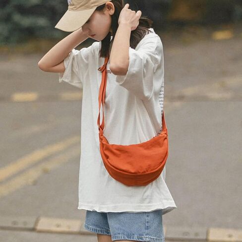 Crescent Bag for Women Men Small Nylon Crossbody Lightweight Shoulder Purse Travel Waist Bag in Saudi Arabia