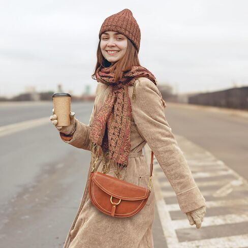 S-ZONE Crossbody Bags for Women Top Grain Leather Shoulder Bag Small Cross Body Purse with Adjustable Wide Strap in Saudi Arabia