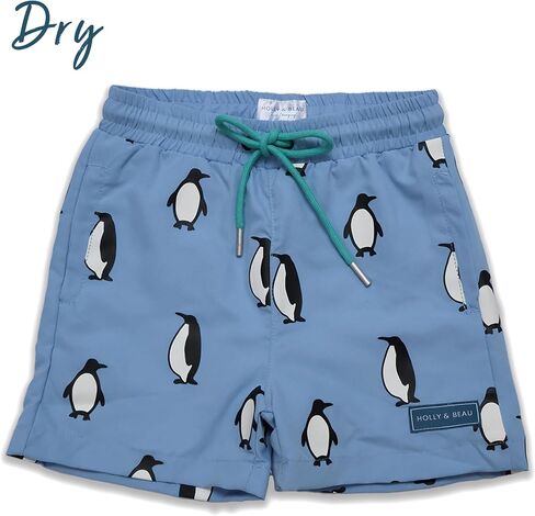 Holly & Beau Color Changing Swim Trunks for Boys, Crafted from Eco-Conscious Materials, Swim Trunks with Elastic Waistband in Saudi Arabia