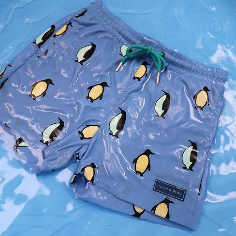 Holly & Beau Color Changing Swim Trunks for Boys, Crafted from Eco-Conscious Materials, Swim Trunks with Elastic Waistband in Saudi Arabia