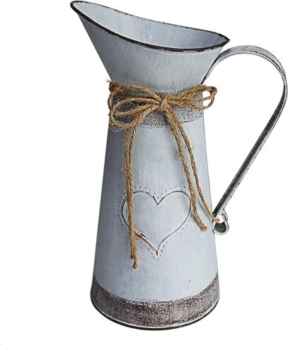 MISIXILE Rustic Farmhouse Vase for Decor,White Small Vases Milk Jug Vase for Bathroom Decor - white in Kuwait