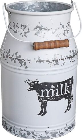 MISIXILE Rustic Farmhouse Vase for Decor,White Small Vases Milk Jug Vase for Bathroom Decor - white in Kuwait