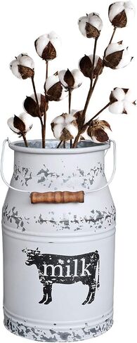MISIXILE Rustic Farmhouse Vase for Decor,White Small Vases Milk Jug Vase for Bathroom Decor - white in Kuwait