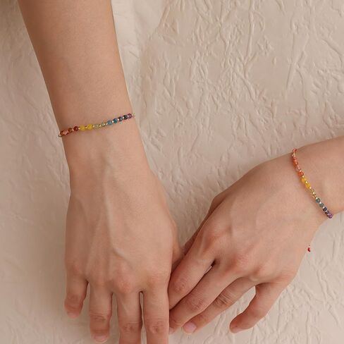 Seed Beads Gemstone Bracelets for Women, Boho Handmade Adjustable Natural Stone Bracelet Summer Beach Jewelry Gift. in Kuwait