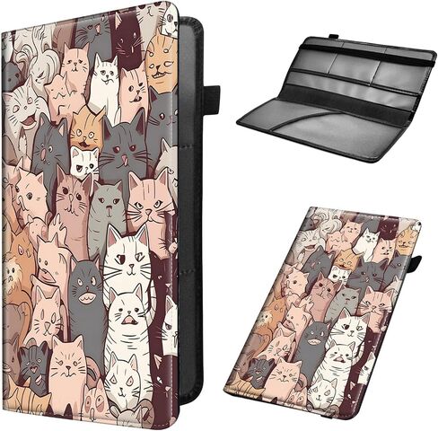 Car Registration and Insurance Holder, Leather Car Glove Box Organizer, Cool Car Accessories for ID, Driver's License Cards & Essential Document,business cards,Men&Women,Watercolor Horses in Kuwait