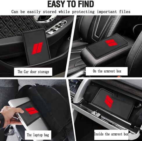 Car Registration and Insurance Holder, Vehicle Glove Box Car Organizer Men Women Car Accessories with Magnetic Shut for Cards, Essential Document, Driver License Compatible with Dodge in Saudi Arabia