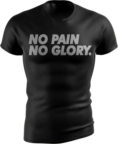 Bodybuilding Shirts for Men - Motivational Gym Muscle Black Tshirt for Workout - Snug Athletic Fit - 100% Cotton Material in Saudi Arabia