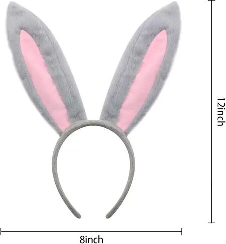 Bunny Ears عصابات الأرنب Tail Easter Halloween Cosplay حفلة فروي in Saudi Arabia