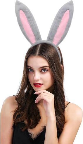 Bunny Ears عصابات الأرنب Tail Easter Halloween Cosplay حفلة فروي in Saudi Arabia