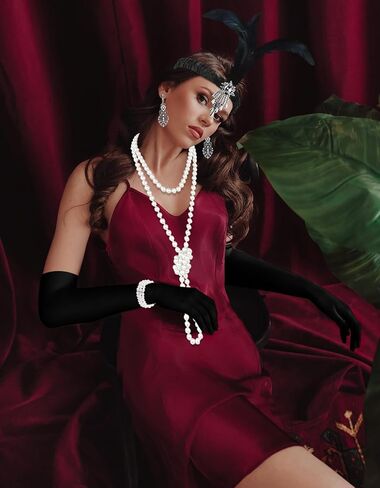 PLULON 1920s Accessories for Women, Great Gatsby Flapper Dress Accessories Fashion Roaring 20s Costume for Women in Kuwait