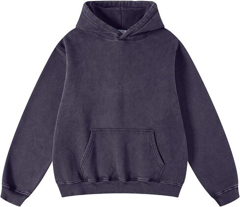 Mens Hoodies Vintage Oversized Hoodie Acid Wash Fleece Pullover Plush Heavyweight Streetwear Sweatshirts in Saudi Arabia