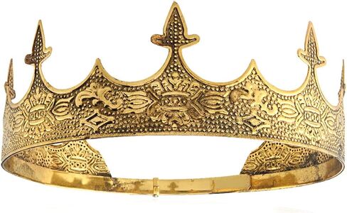 Crown Hair Jewelry Royal King Diadem Men Metal Big Tiaras For Halloween Costume in Saudi Arabia