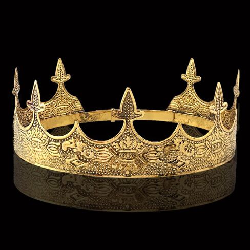Crown Hair Jewelry Royal King Diadem Men Metal Big Tiaras For Halloween Costume in Saudi Arabia