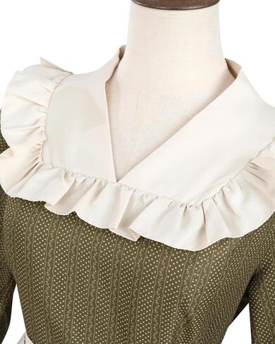 Nuoqi Prairie Dress Women Compleal Collial Colleial Assity Long Victorian Pioneer Press مع غطاء محرك السيارة in Kuwait