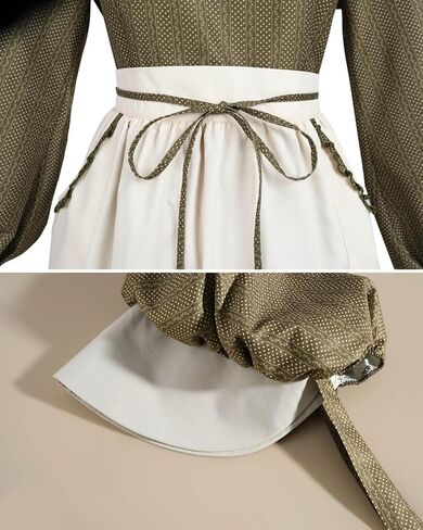 Nuoqi Prairie Dress Women Compleal Collial Colleial Assity Long Victorian Pioneer Press مع غطاء محرك السيارة in Kuwait