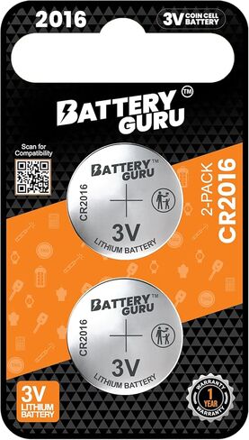 بطارية مفتاح السيارة لتويوتا هايلاندر (2014-2019 Highlander Standard Key Batteries CR2016 3V Pack of 2) in Kuwait