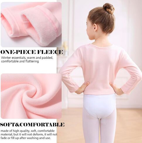 Ballet Wrap Top Girls Ballerina Sweater Fleece Dance Shrug Cardigan Long Sleeve in Saudi Arabia