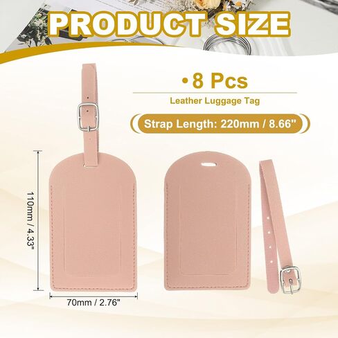 PATIKIL LEATHY LUGHGAGE TOP-OP-OPEN ، 8 PCS TAGGAGE TAGS CUTE PU BAG LABERATION DISCISE NAME LABEL in Kuwait