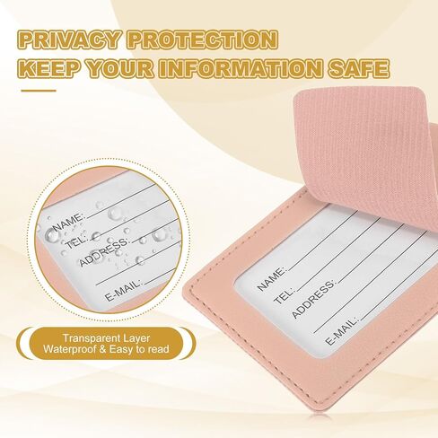 PATIKIL LEATHY LUGHGAGE TOP-OP-OPEN ، 8 PCS TAGGAGE TAGS CUTE PU BAG LABERATION DISCISE NAME LABEL in Kuwait