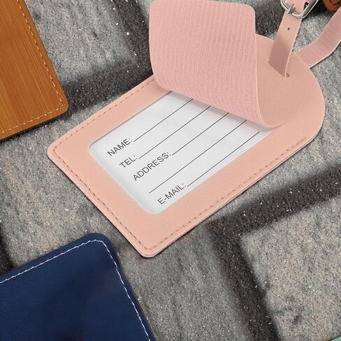 PATIKIL LEATHY LUGHGAGE TOP-OP-OPEN ، 8 PCS TAGGAGE TAGS CUTE PU BAG LABERATION DISCISE NAME LABEL in Kuwait