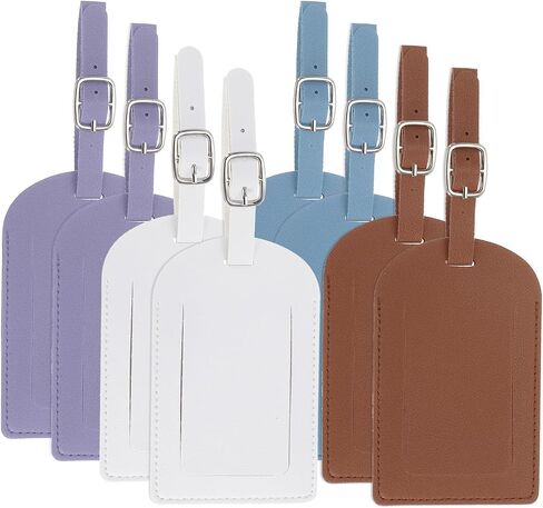 PATIKIL LEATHY LUGHGAGE TOP-OP-OPEN ، 8 PCS TAGGAGE TAGS CUTE PU BAG LABERATION DISCISE NAME LABEL in Kuwait