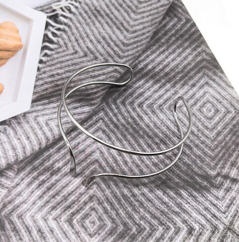 6Pcs Arm Cuff Bracelet for Women Gold Upper Bracelet Bangle Armband Set Jewelry Adjustable in Kuwait