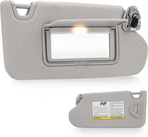 Youxmoto Left Driver and Right Passenger Side Sun Visor for Nissan Altima 2013 2014 2015 2016 2017 2018, Replace for 96401-3TA2A, for 96400-3TA2A, Gray with Light, Without Sunroof in Saudi Arabia