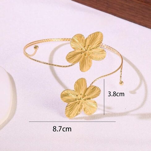Upper Arm Cuff Bracelets for Women Adjustable Starfish Flower Arm Cuffs Open Bracelets Jewelry in Saudi Arabia
