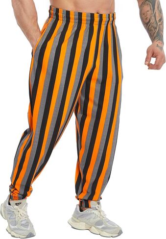Men's Cotton Loose Fit 100% Cotton Jogger with Pockets, Baggy Gym and Workout Sweatpants in Kuwait