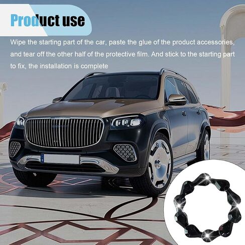 Bling Car Engine Start Stop Button Decoration Ring, Crystal Push to Start Button Emblem Sticker, Key Ignition Starter & Knob Protection Cover, Universal Car Interior Accessories for Women (Blue) in Saudi Arabia