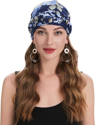 ZLYC Chemo Headwear Pre Tied Turban Headwrap Lightweight Beanie Hat for Women in Saudi Arabia