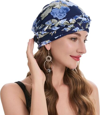 ZLYC Chemo Headwear Pre Tied Turban Headwrap Lightweight Beanie Hat for Women in Saudi Arabia