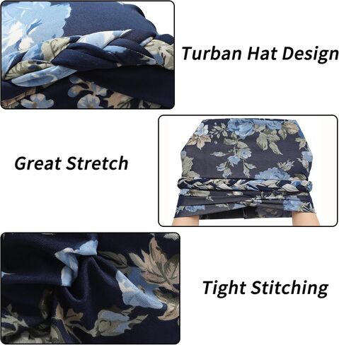 ZLYC Chemo Headwear Pre Tied Turban Headwrap Lightweight Beanie Hat for Women in Saudi Arabia
