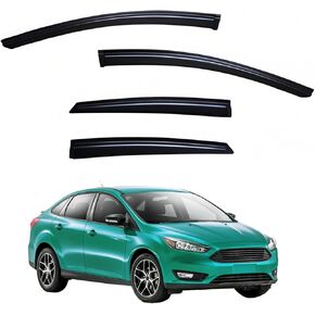Window Visors Rain Guards fits 2012-2018 Ford Focus Sedan & Hatchback, Window Wind Deflectors Vent Shades, 4 Pieces