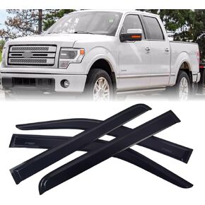 Window Visor Shield Deflector Guard for Ford F150 2004-2014, 4Pcs Window Visor Guard Window Wind deflectors for Ford F150 2004-2014 Tape-on Type in Kuwait