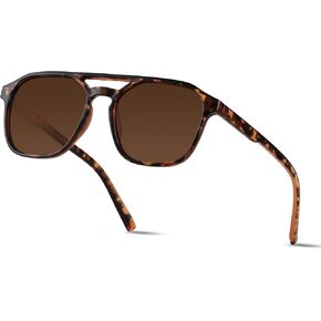 ANDWOOD Trendy Aviator Polarized Sunglasses Men Women Square Stylish Frame Sun Glasses