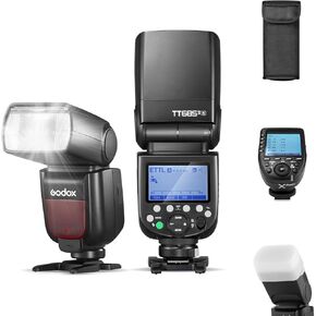 Godox TT685II-S TTL High-Speed Sync 1/8000s 2.4G GN60 Camera Flash Speedlite Speedlight with Godox XPro-S Wireless Trigger Transmitter Compatible for Sony Cameras & Diffuser,Filter,Snoot,USB Light