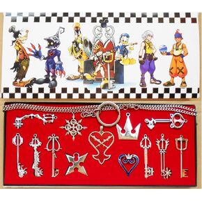 Kingdom Keys Hearts Keyblade Netlace Netlace Set Cosplay Explay 13pcs Silver