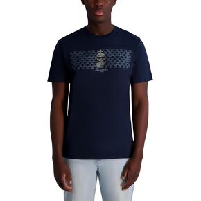 Karl Lagerfeld Paris Men's Short Sleeve Crewneck Graphic Design T-Shirt