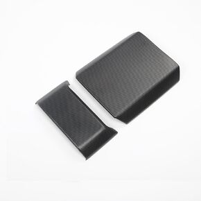 Carbon Fiber Center Console Armrest Cover & Rear Screen Frame Cover for Tesla Cybertruck 2023 2024 2025 (2 Pcs)