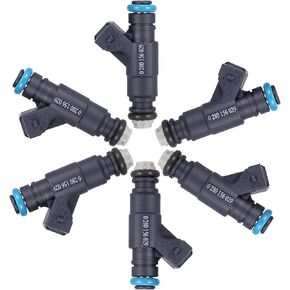 X AUTOHAUX 6pcs 0280156029 Flow Matched Fuel Injector for Ford Explorer 4.0L 2001-2002 for Ford for Ranger 4.0L 2001-2003 for Mercury Mountaineer 4.0L 2002