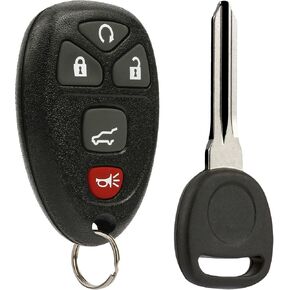 Car Key Fob Keyless Entry Remote with Ignition Key fits Chevy Silverado Avalanche Traverse / GMC Sierra Acadia / Pontiac Torrent / Suzuki XL-7, Set of 2