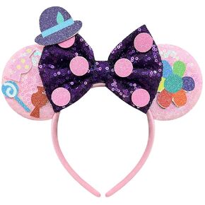Inspired by Cartoon Mouse Sequin Bows Cute Halloween Headband for Women Park Ears (Joy)
