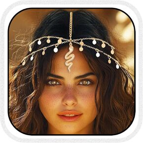 Aukmla requin Goldpiece Headpiece Chain Jewelry Snake Hair Cains Festival Coste Comband Hair Assories for Women
