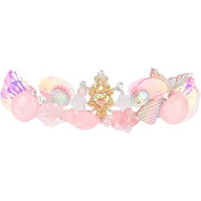 AOPRIE Tiara and Crown for Women Girls Mermaid Headband for Women Girls Princess Halloween Party Event Supllies Favors Pink, 1 Pack