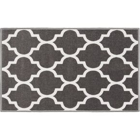 House, Home and More Skid-Resistant Carpet Indoor Area Rug Floor Mat – Moroccan Trellis Lattice – Coffee Brown & Vanilla Cream – 2 Feet X 3 Feet